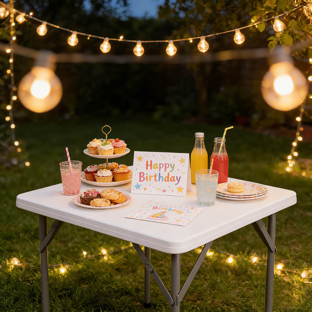 square folding table